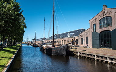 Old sailing boats in the harbour of Den Helder, Netherlands